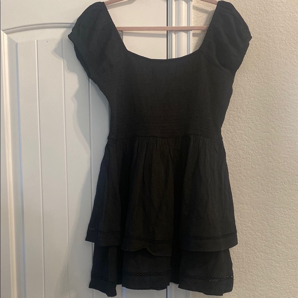 Kittenish x Flag & Anthem Black Tiered Dress, L NWT - Picture 5 of 5